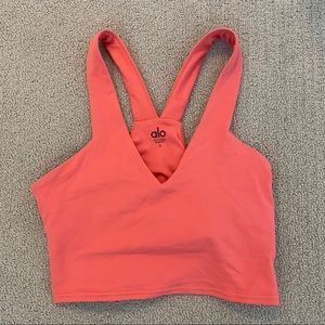 alo pink real bra tank
